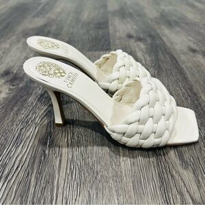 Vince Camuto White Brinela Braided Mule Size 7 1/2